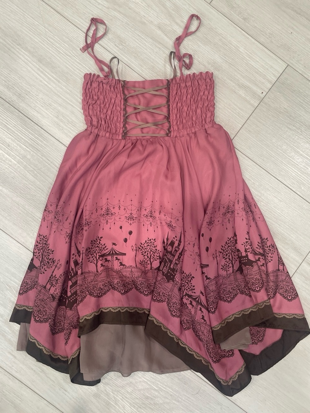 RARE axes femme dusty mauve pink& brown dress